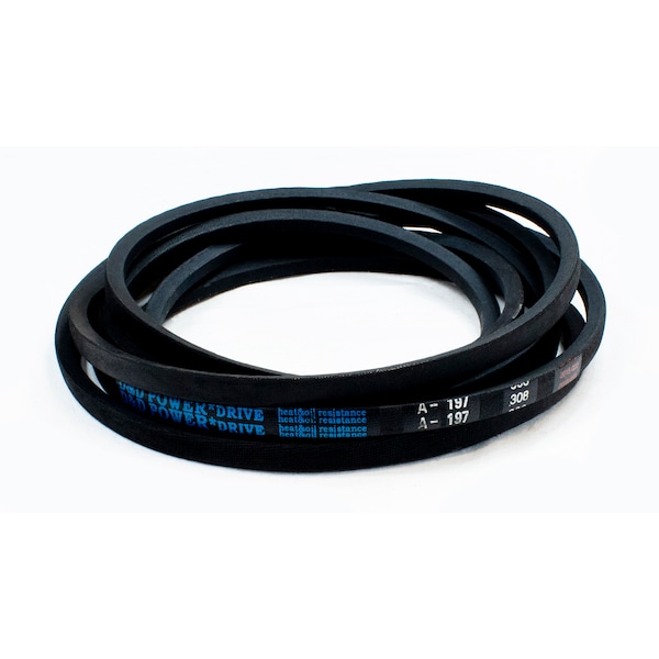 D&D A197 Classical V-Belt, 199 in Outside Length, 1/2 in Top Width, 1 Ribs A197 - main